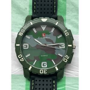 Luis Cardini Camo Dial Military Green Tone Men’s Quartz Watch